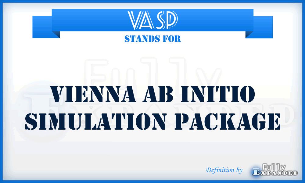 VASP - Vienna ab initio Simulation Package