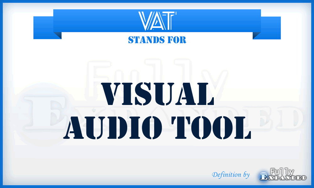 VAT - Visual Audio Tool