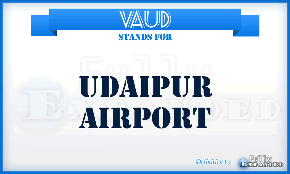 VAUD - Udaipur airport