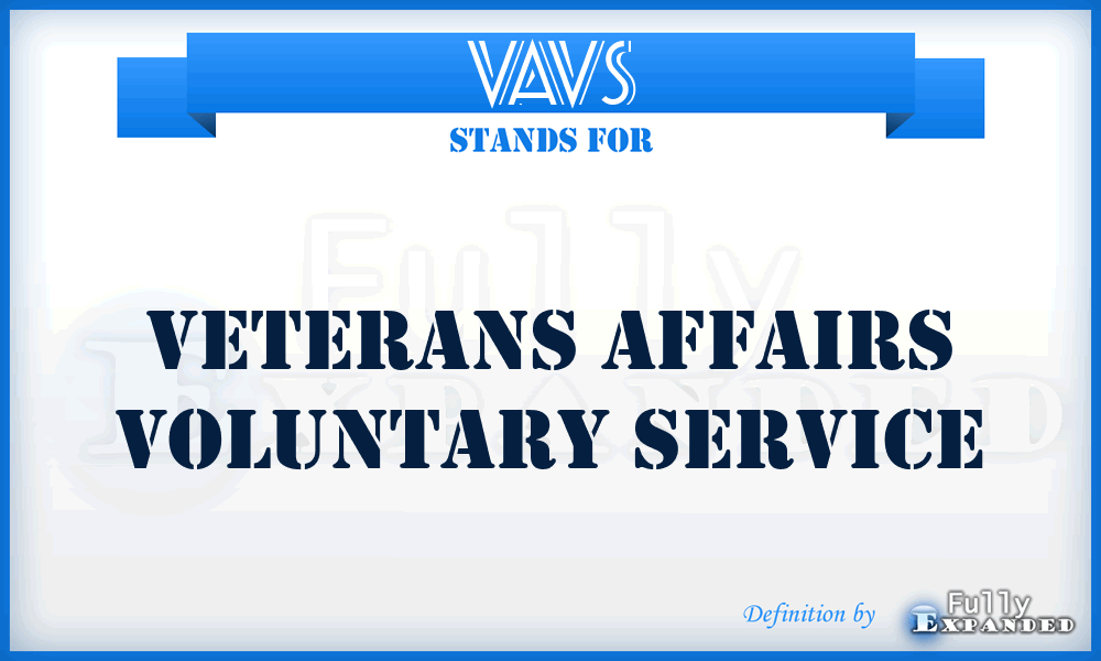 VAVS - Veterans Affairs Voluntary Service