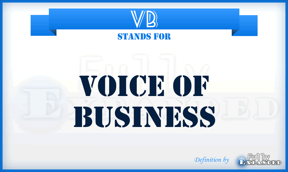 VB - Voice of Business