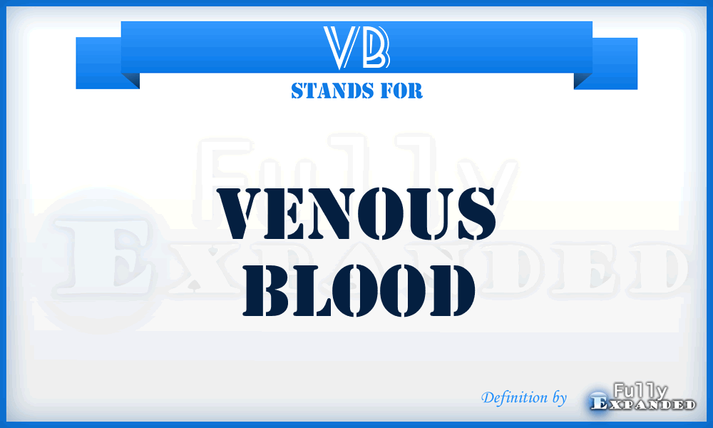 VB - venous blood