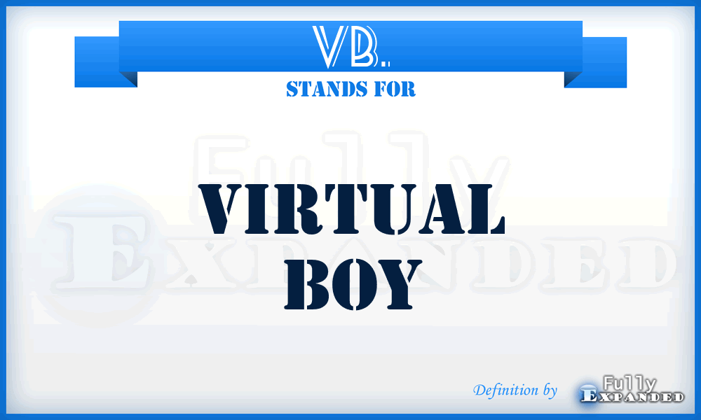 VB. - Virtual Boy