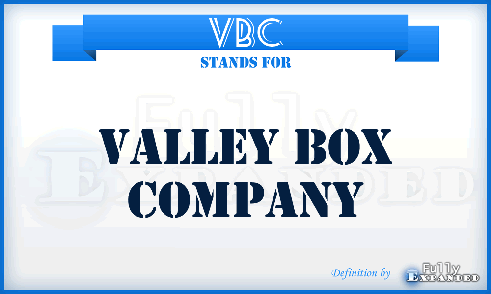 VBC - Valley Box Company