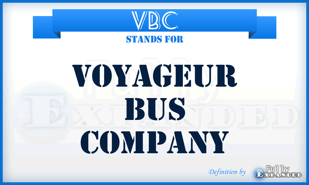 VBC - Voyageur Bus Company
