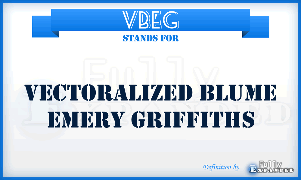 VBEG - Vectoralized Blume Emery Griffiths