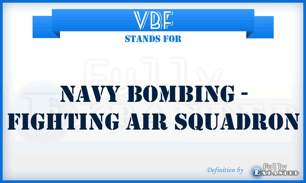 VBF - Navy Bombing - Fighting Air Squadron