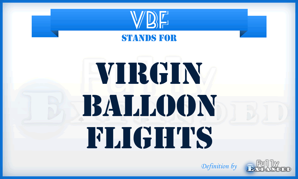 VBF - Virgin Balloon Flights