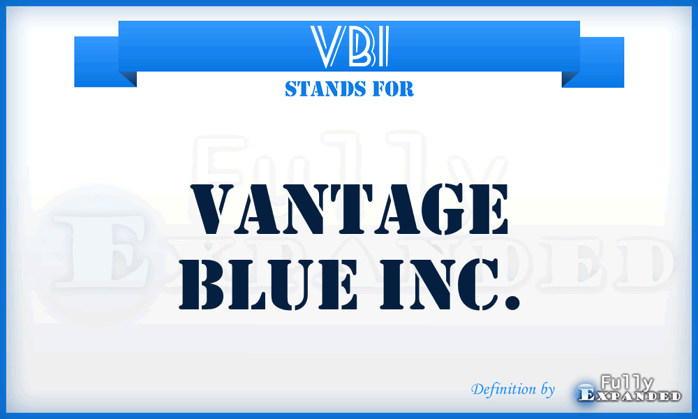 VBI - Vantage Blue Inc.