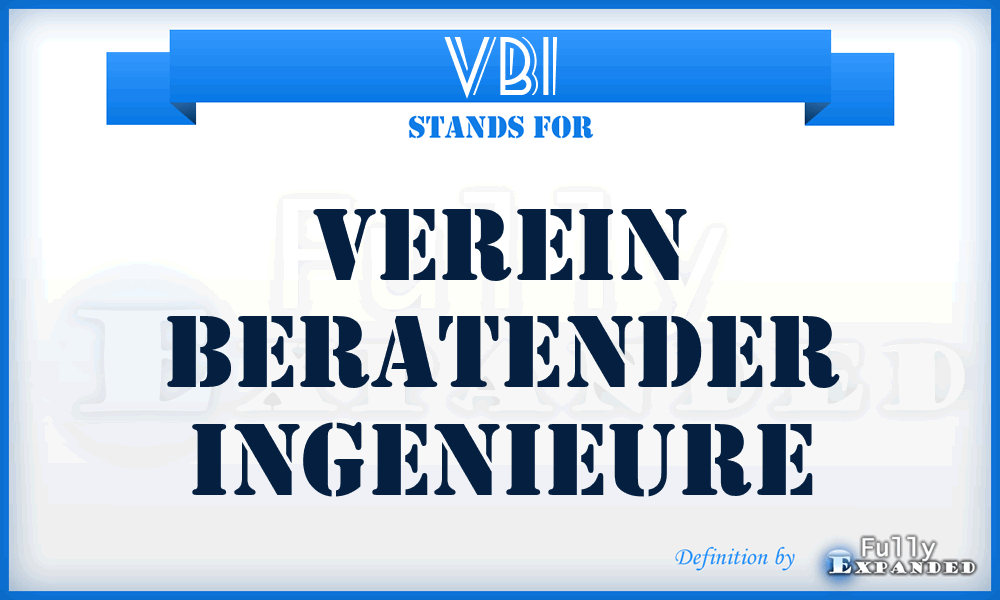 VBI - Verein Beratender Ingenieure