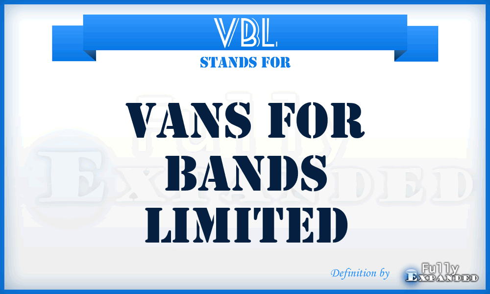 VBL - Vans for Bands Limited
