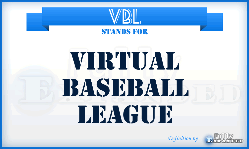 VBL - Virtual Baseball League