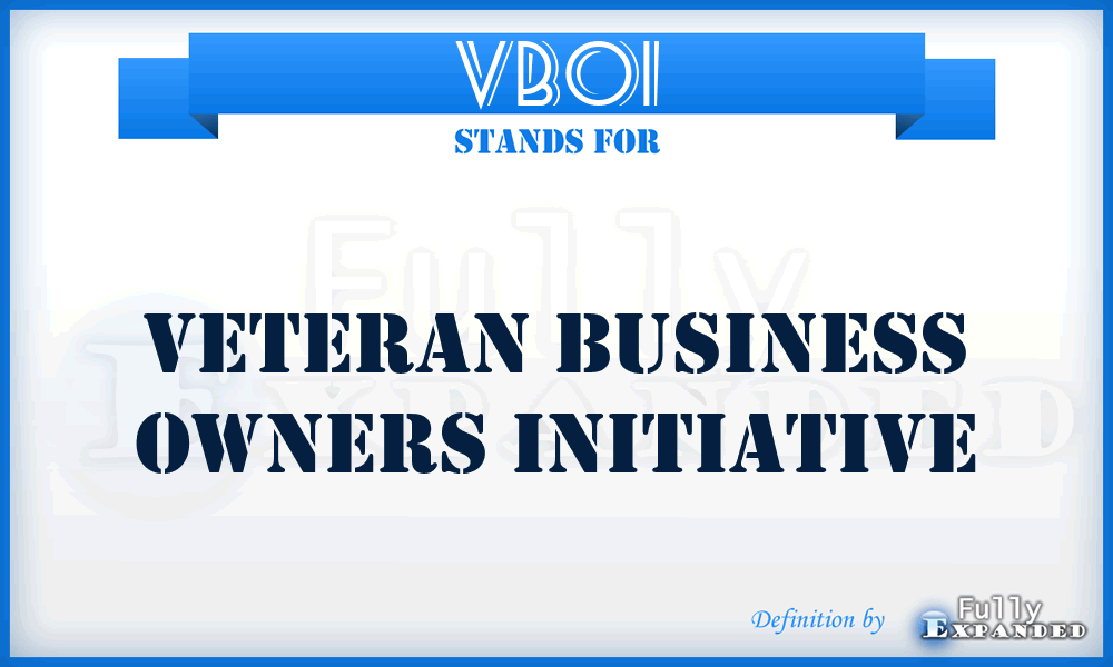 VBOI - Veteran Business Owners Initiative