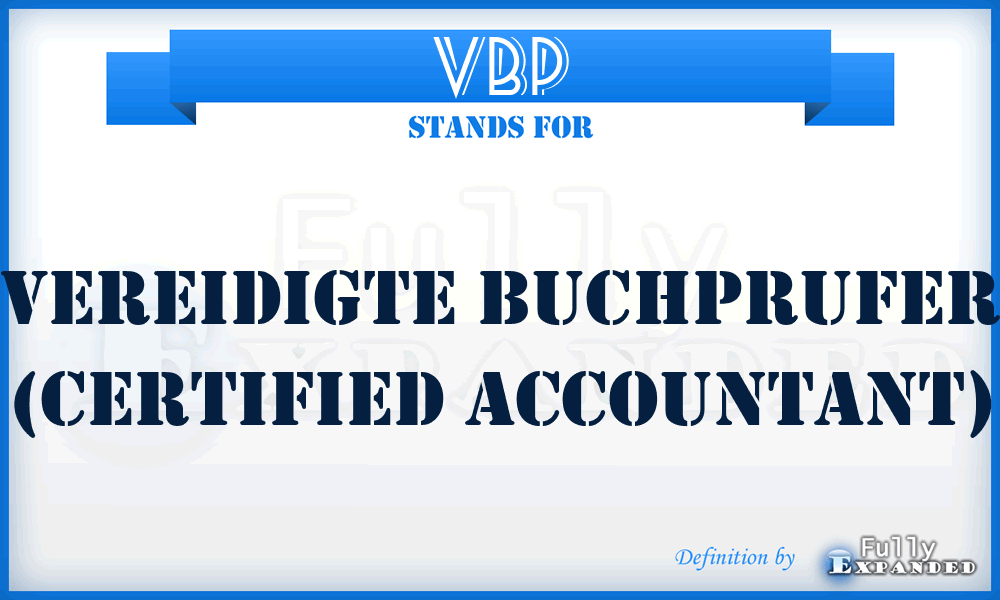 VBP - Vereidigte Buchprufer (Certified Accountant)