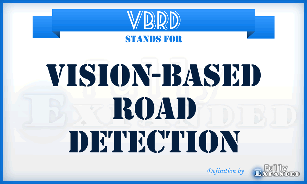 VBRD - Vision-Based Road Detection