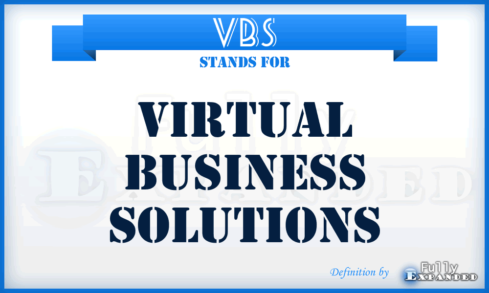 VBS - Virtual Business Solutions