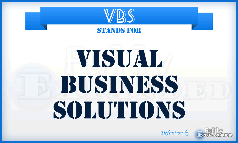 VBS - Visual Business Solutions