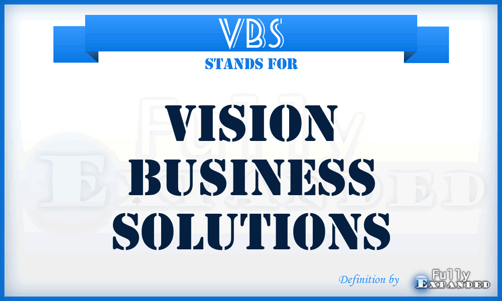 VBS - Vision Business Solutions