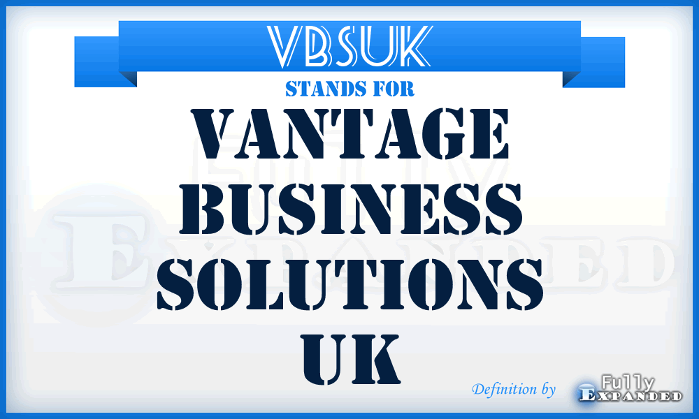 VBSUK - Vantage Business Solutions UK