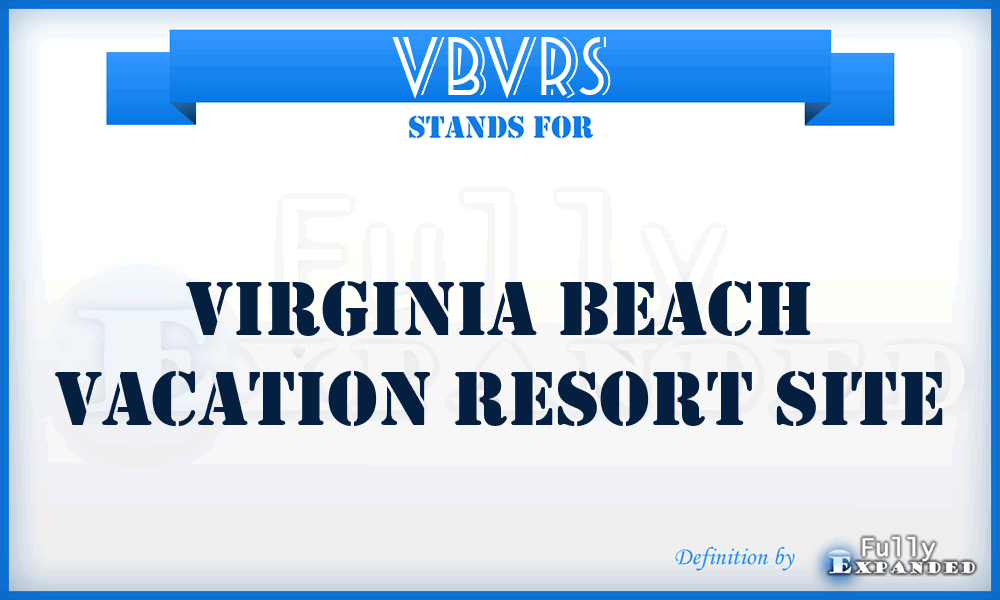 VBVRS - Virginia Beach Vacation Resort Site