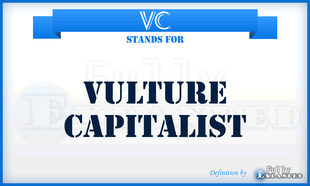 VC - Vulture Capitalist