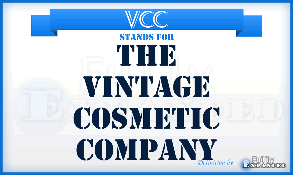 VCC - The Vintage Cosmetic Company