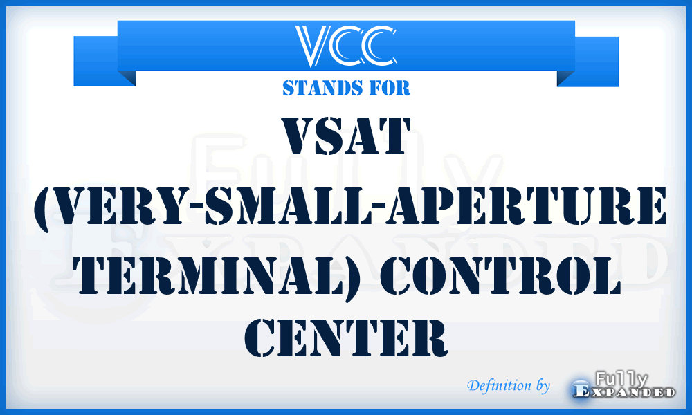 VCC - VSAT (Very-Small-Aperture Terminal) Control Center