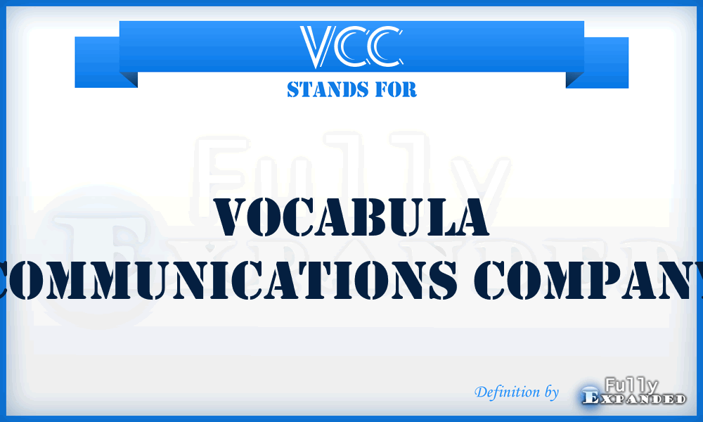 VCC - Vocabula Communications Company