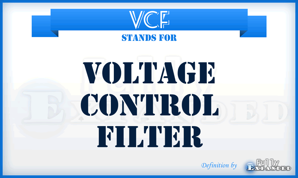 VCF - voltage control filter