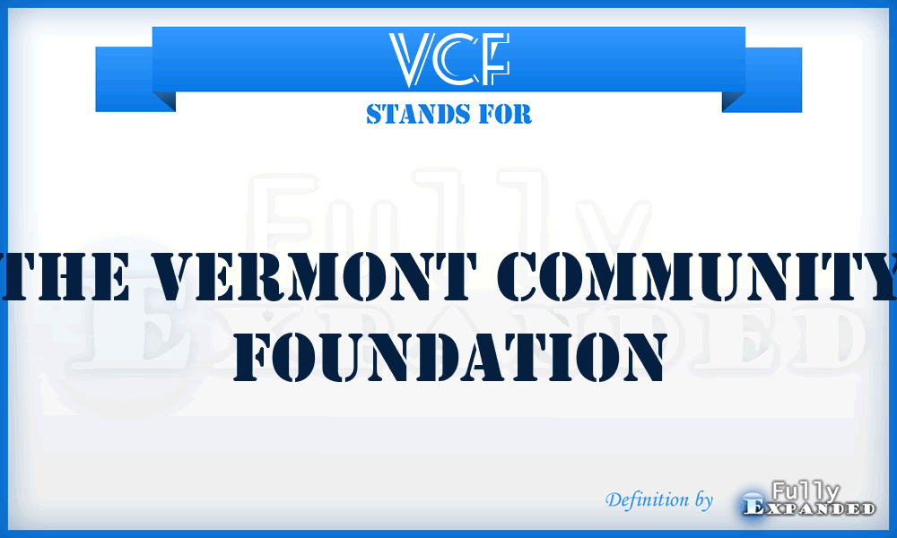 VCF - The Vermont Community Foundation