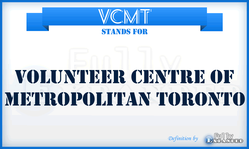 VCMT - Volunteer Centre of Metropolitan Toronto
