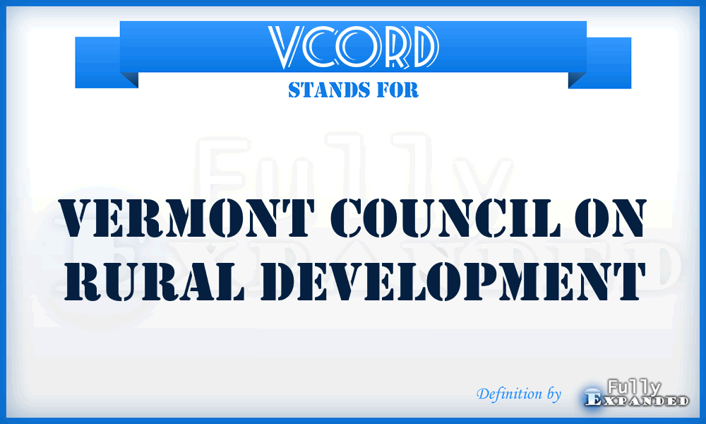 VCORD - Vermont Council On Rural Development