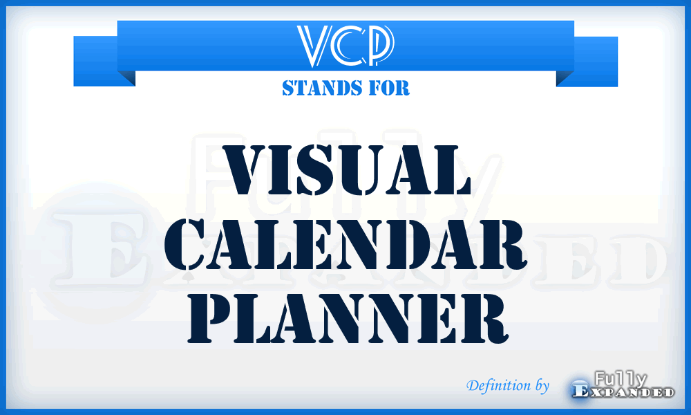 VCP - Visual Calendar Planner