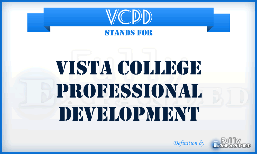 VCPD - Vista College Professional Development