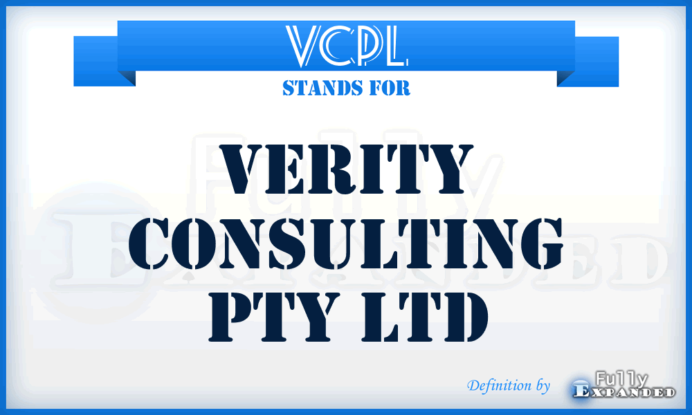 VCPL - Verity Consulting Pty Ltd