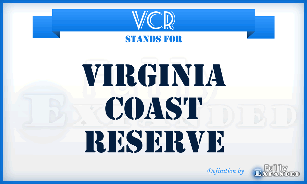 VCR - Virginia Coast Reserve