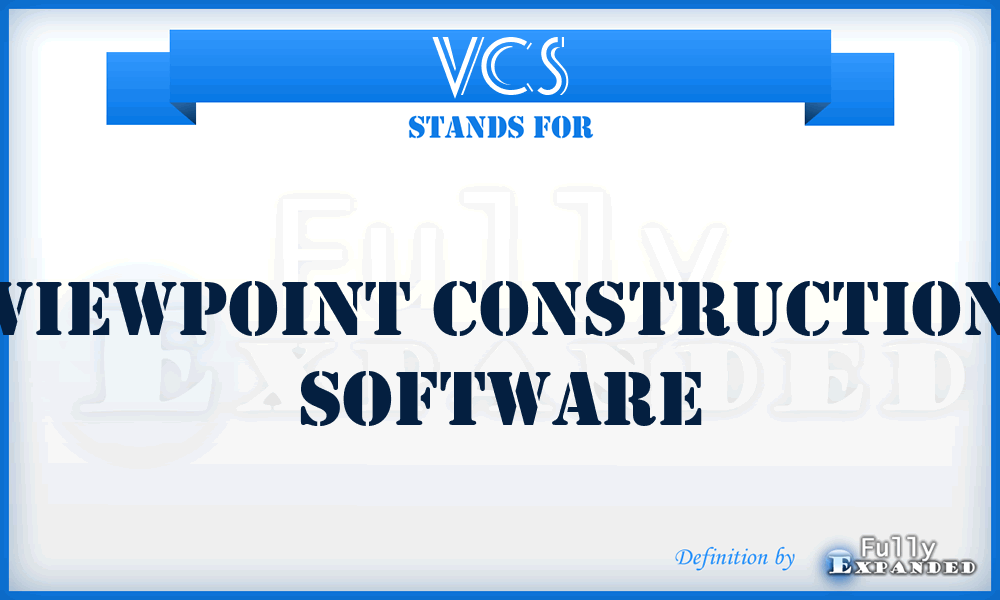 VCS - Viewpoint Construction Software