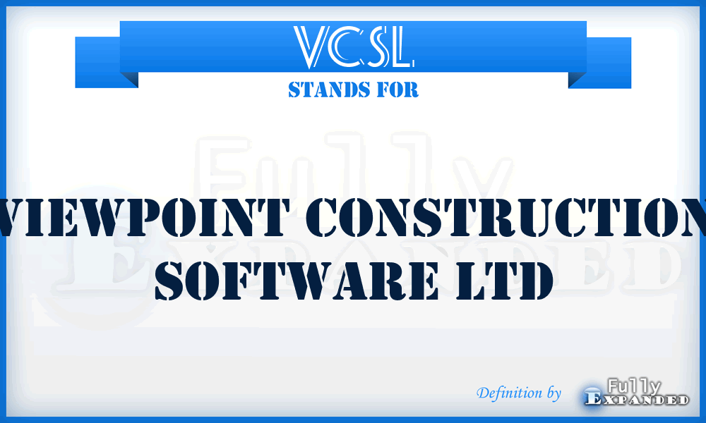 VCSL - Viewpoint Construction Software Ltd