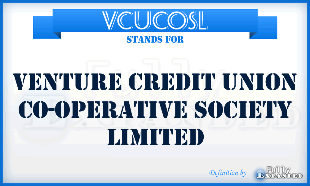 VCUCOSL - Venture Credit Union Co-Operative Society Limited