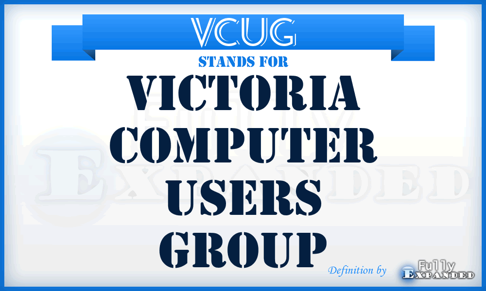 VCUG - Victoria Computer Users Group