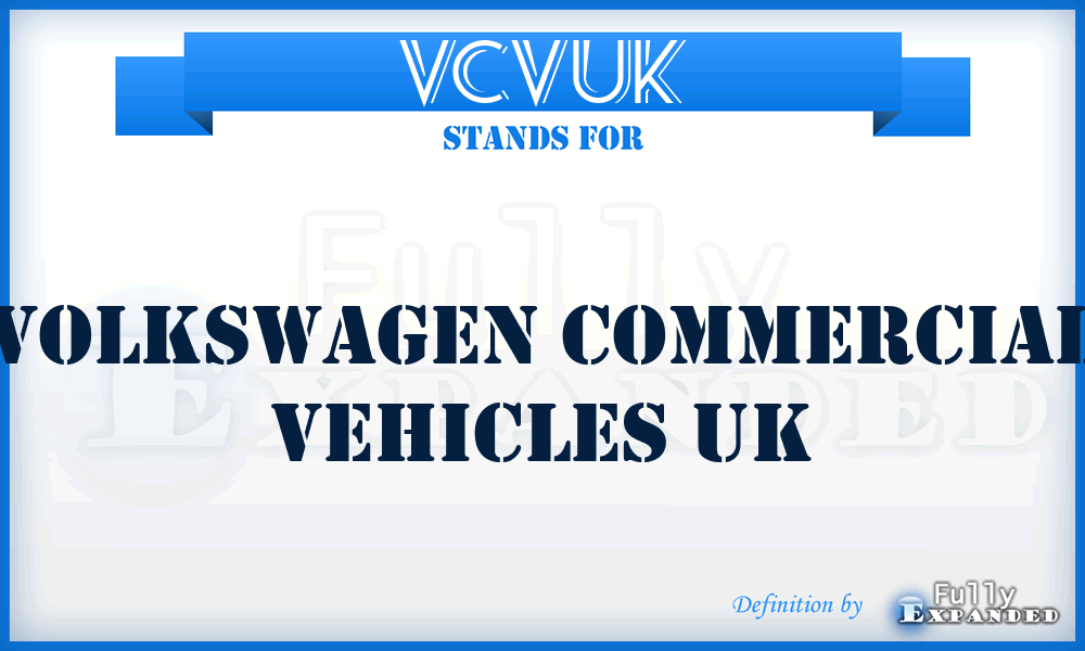 VCVUK - Volkswagen Commercial Vehicles UK