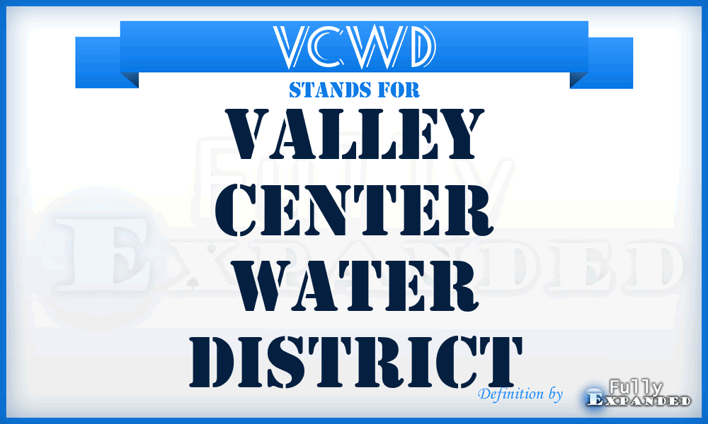VCWD - Valley Center Water District