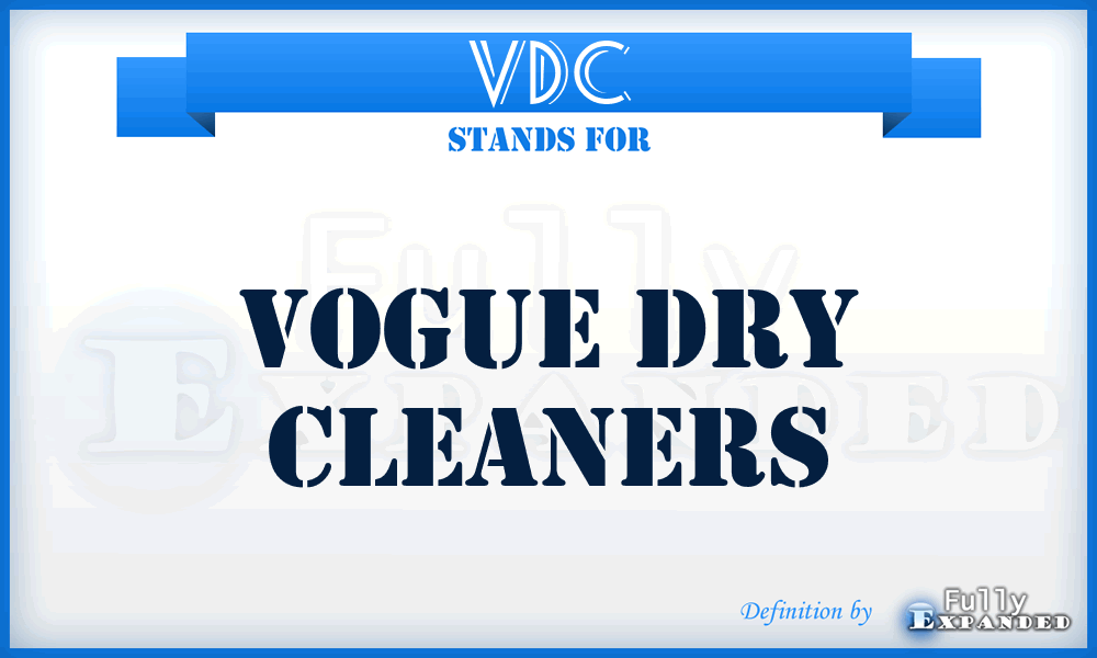 VDC - Vogue Dry Cleaners