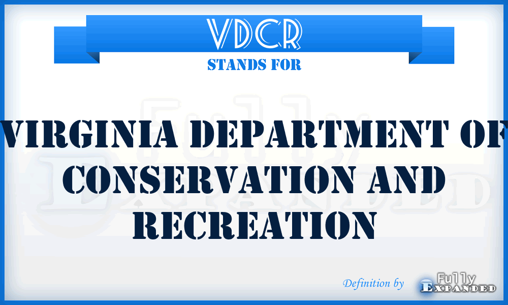 VDCR - Virginia Department of Conservation and Recreation