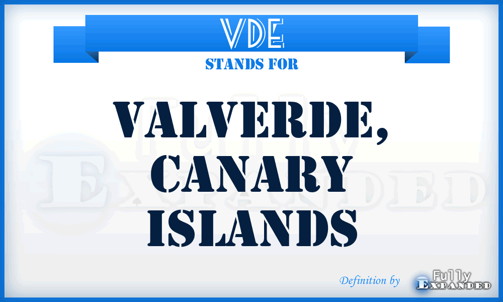 VDE - Valverde, Canary Islands
