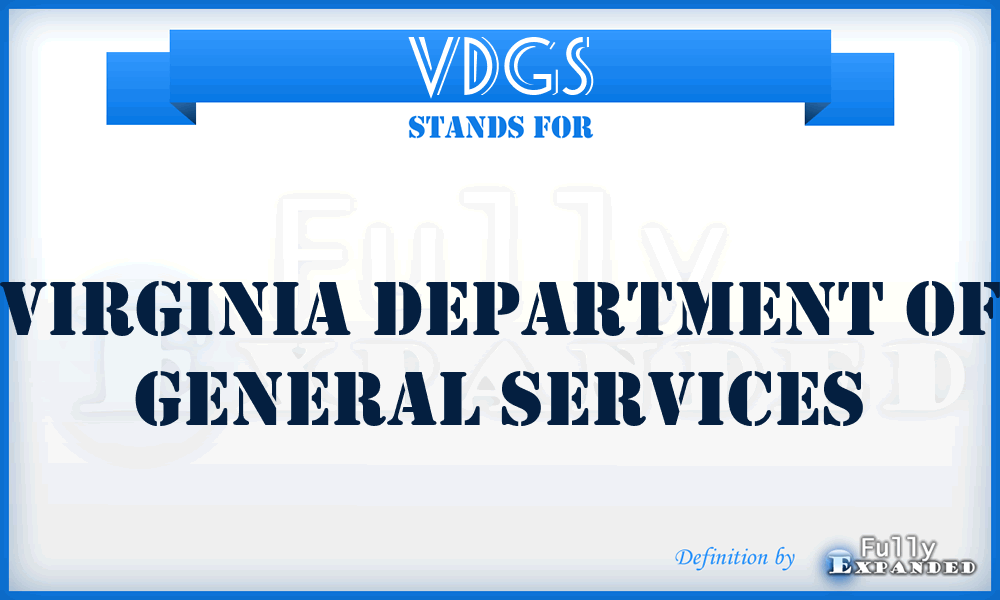 VDGS - Virginia Department of General Services