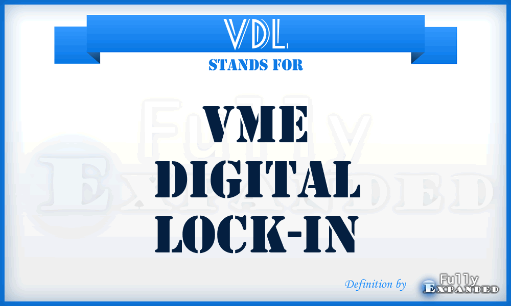 VDL - VME Digital Lock-in