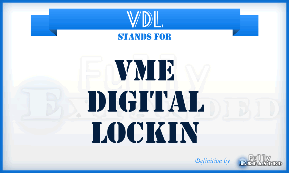 VDL - Vme Digital Lockin