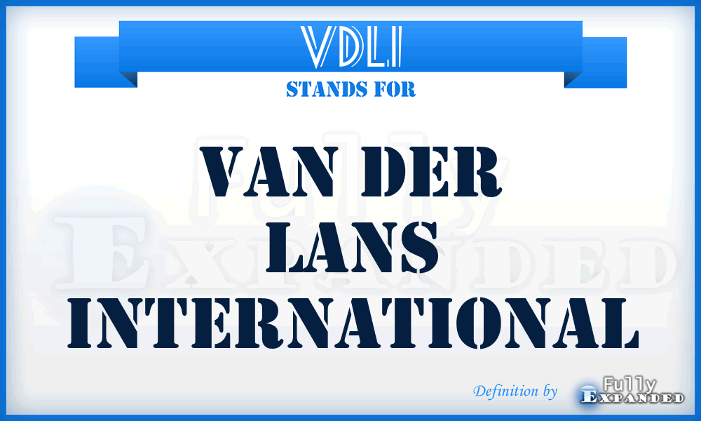 VDLI - Van Der Lans International