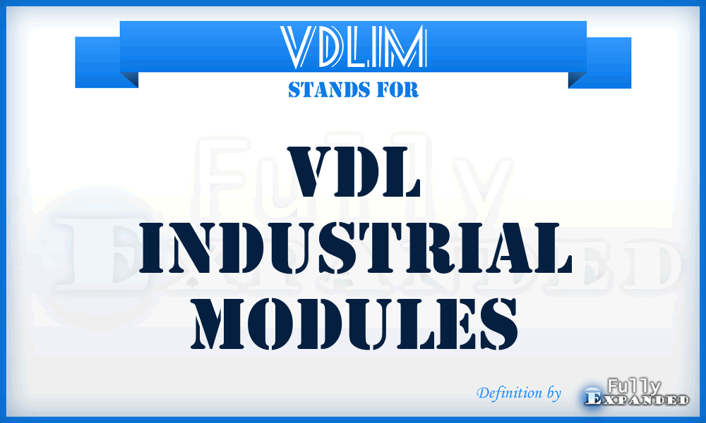 VDLIM - VDL Industrial Modules